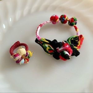 Beautiful Asian frantic ring and bracelet